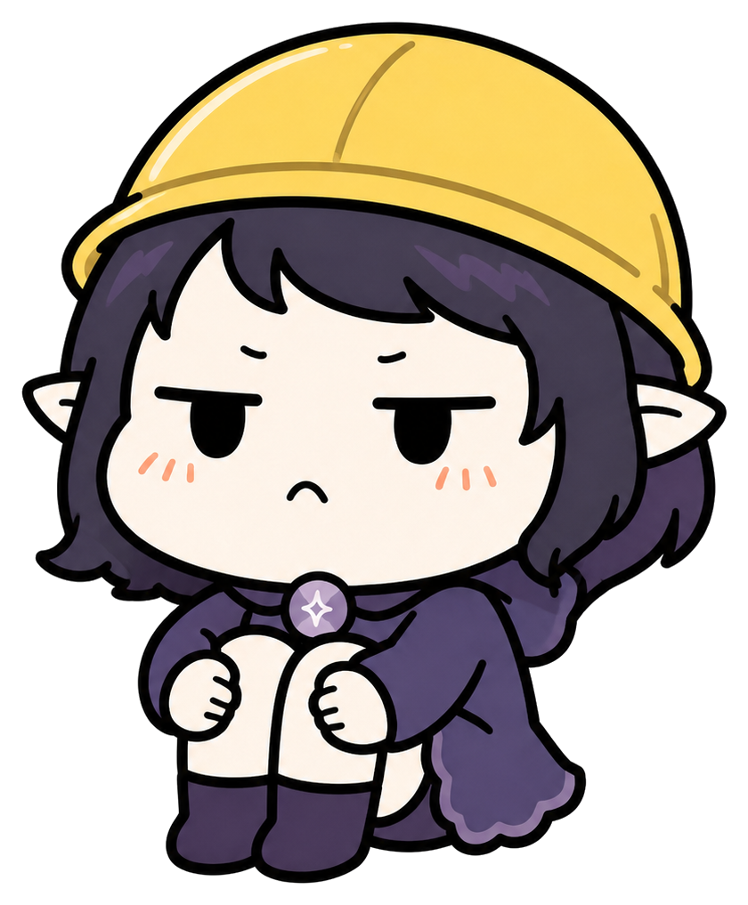 ヘルメットをかぶったMendoiちゃん