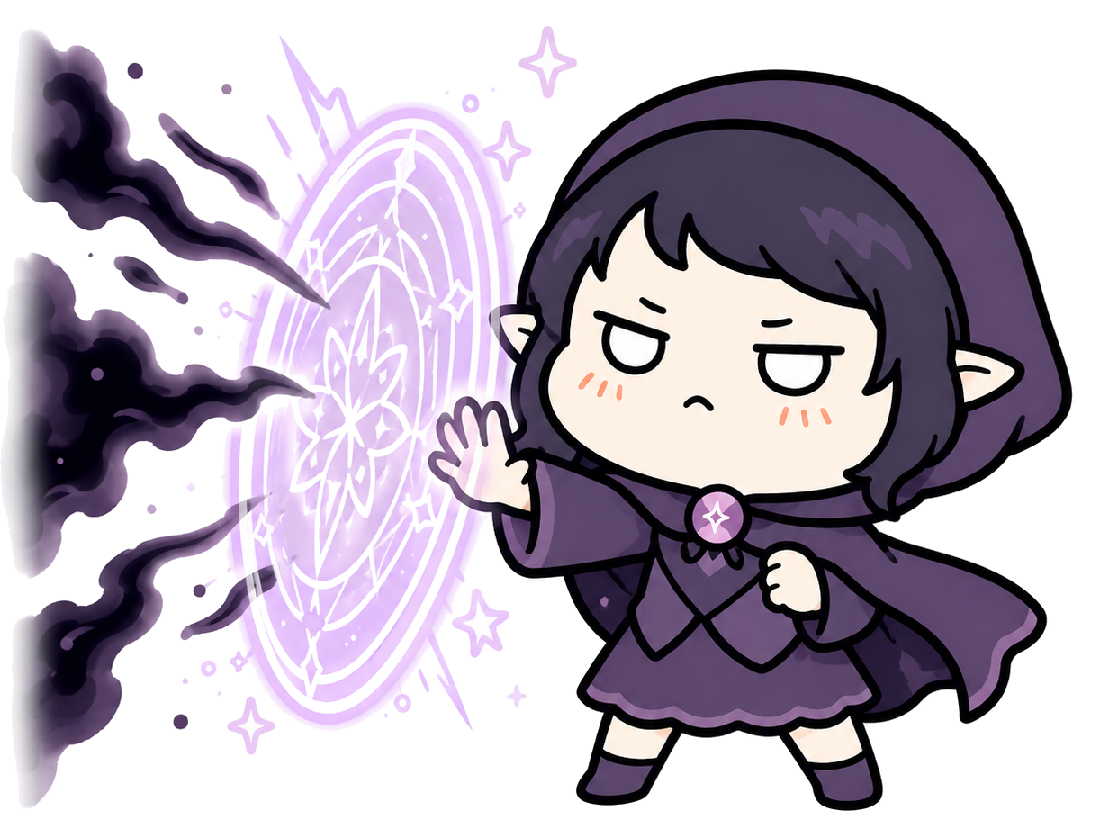 闇の魔術を防ぐMendoiちゃん