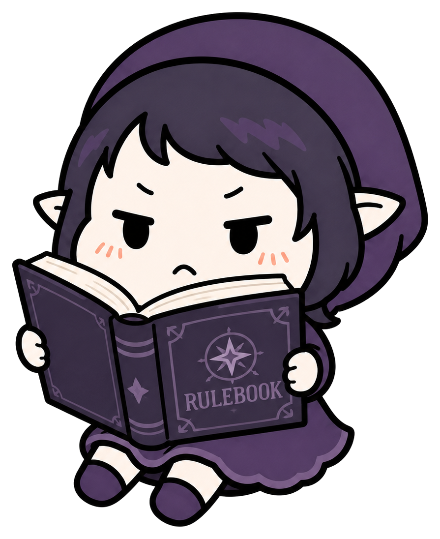ルールブックを読むMendoiちゃん